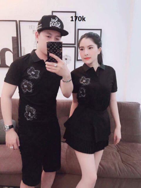 Áo Đôi Cổ Bẻ  Chỉ 75k/1doi