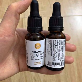 Vitamin D3 k2 Mk7 Sunday Natural 20ml