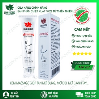 Combo Kem Tan Mỡ Slimming Skin Cream Linh Hương, Đai Định Hình Giúp Tan Mỡ Bụng Mỡ Đùi 150ml