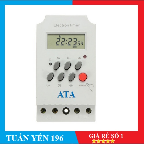Công tắc hẹn giờ điện tử ATA AT-17C, 17 chương trình điều khiển tắt mở chuông báo theo lịch hẹn - Hàng chính hãng