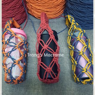 Túi đựng bình nước, bình giữ nhiệt, Macrame - Handmade