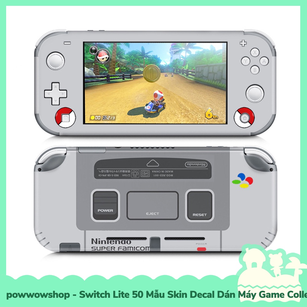 [Sẵn VN - Hỏa Tốc] Switch Lite 50 Mẫu Skin Decal Dán Máy Game Cầm Tay Nintendo Switch Lite Phong Cách Nin Gaming Wolrd