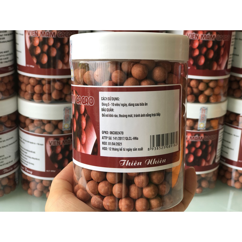 500gr Viên Mầm Đậu Nành Cacao Tăng Vòng 1 Nở Ngực Đẹp Da Tăng Cân Giảm Cân Có Chứng Nhận An Toàn Thực Phẩm - Handmade