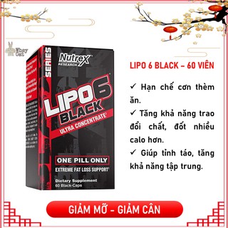 Viên giảm mỡ Nutrex Lipo 6 Black Chính Hãng - Whey Cat
