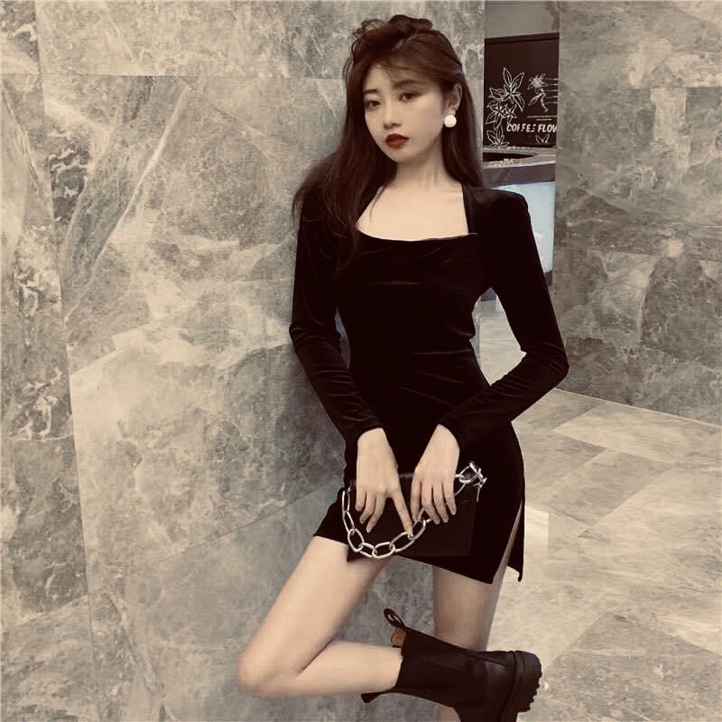 Đầm body chất thun Borip kiểu cột nơ lưng Free Size 40-53kg dành cho nữ | BigBuy360 - bigbuy360.vn