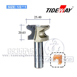 Mũi Router Tạo Tay Nắm Âm Tideway 25.4 mm Cốt 12,7 mm