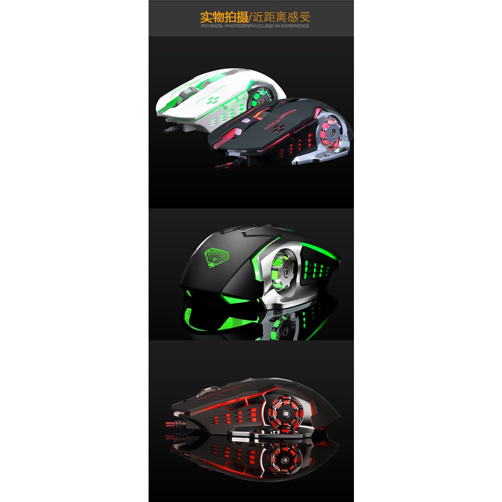 Chuột Gaming Có Dây DIVIPARD G502 Led Đa Màu DPI 3200 Thiết Kế Đẹp Phù Hợp Chơi Game Và Làm Việc