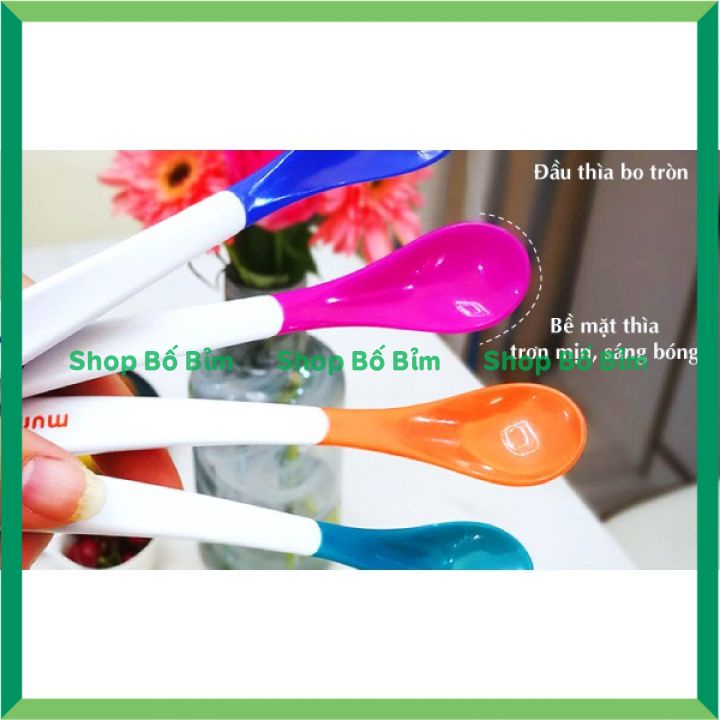 ⚡Chính Hãng - Có Tách Lẻ⚡ Thìa Ăn Dặm Silicon Báo Nóng Munchkin