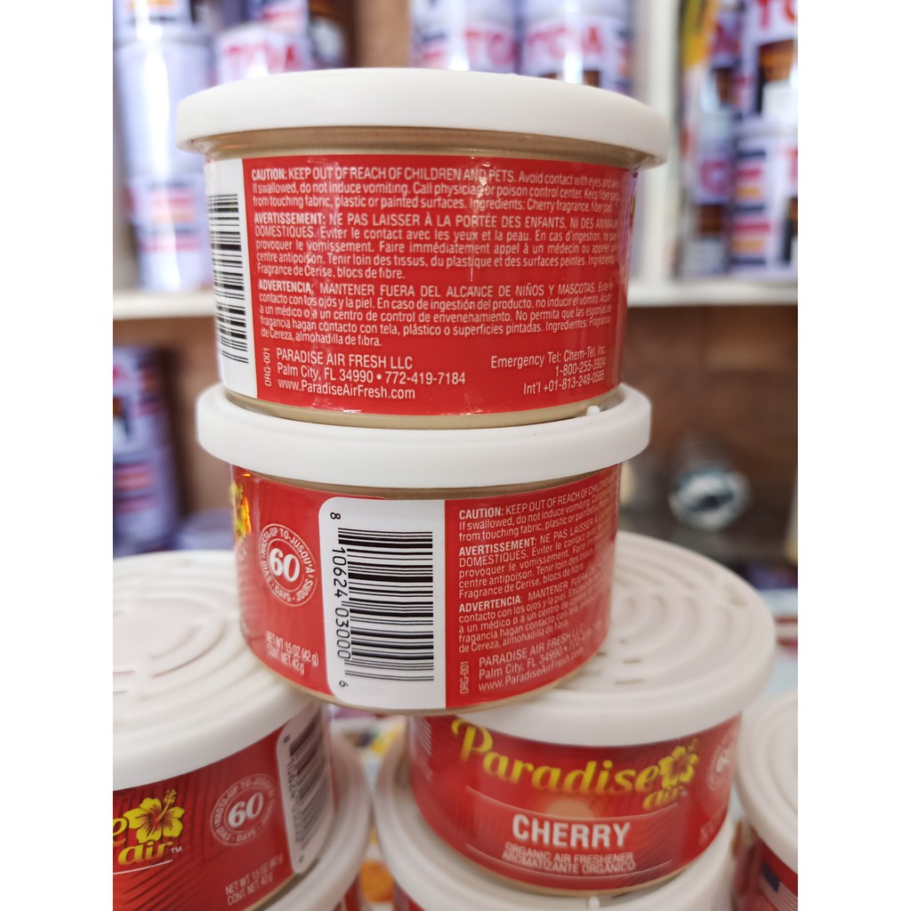 Sáp Thơm Phòng và Ô tô  Paradise Cherry Hương trái cây hạnh nhân kẹo bông gòn vanni