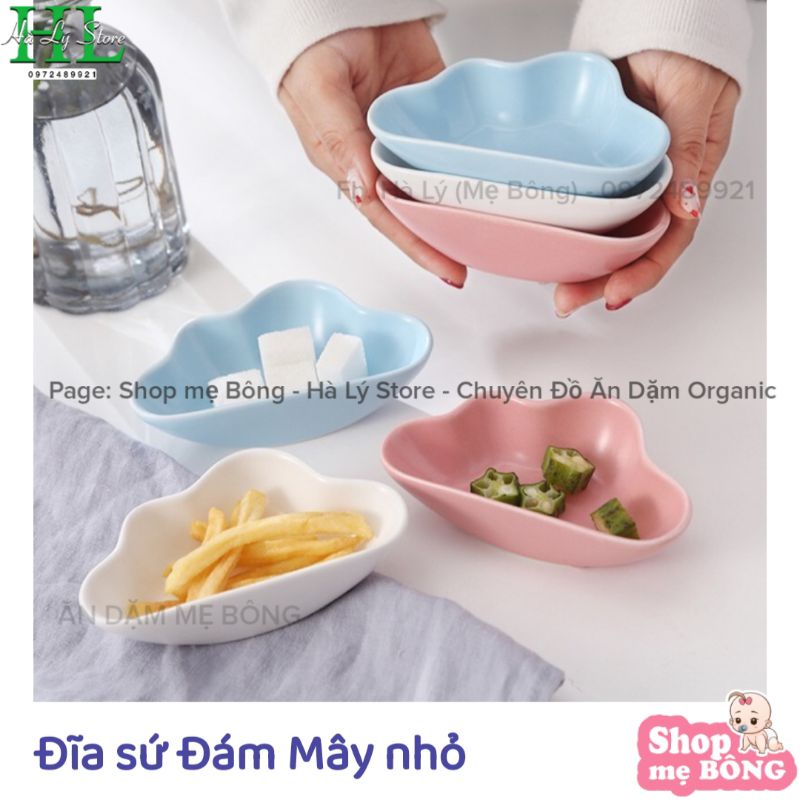 Đĩa sứ hình đám mây cho bé ăn dặm