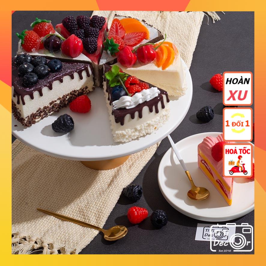 Miếng bánh ngọt FREESHIP Đạo cụ chụp ảnh cooking, trang trí căn bếp, mô hình bánh Gato - Titi Decor