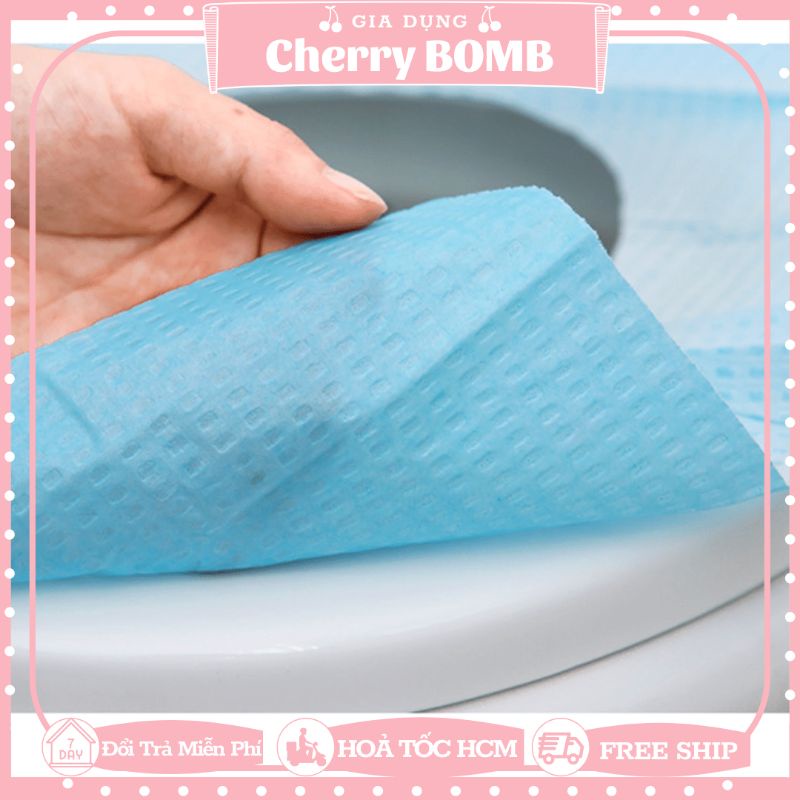 Combo 10 Giấy Lót Bồn Cầu Vệ Sinh Du Lịch Dùng 1 Lần Size Lớn - Không Thấm Nước, Đảm Bảo Vệ Sinh