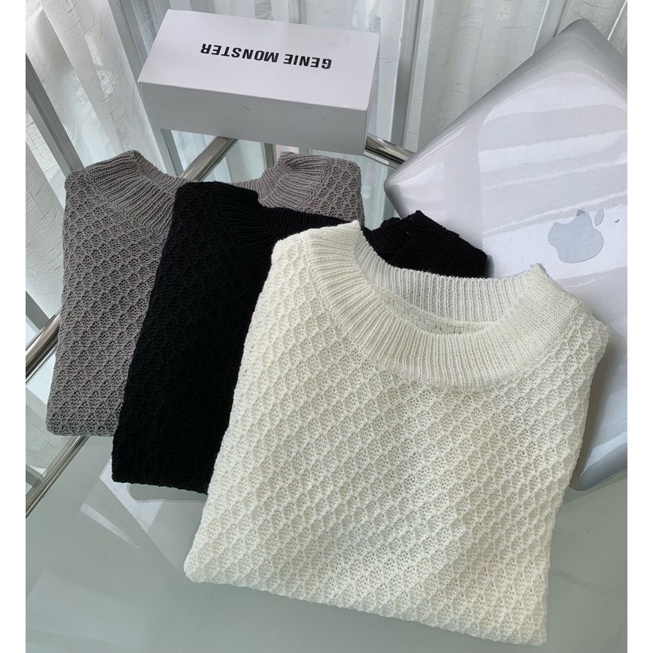 Áo Len Tay Ngắn Cổ Tròn Thiết Kế Hai Lớp Thời Trang Mùa Xuân Mới Phong Cách Hàn Quốc Cho Nữ