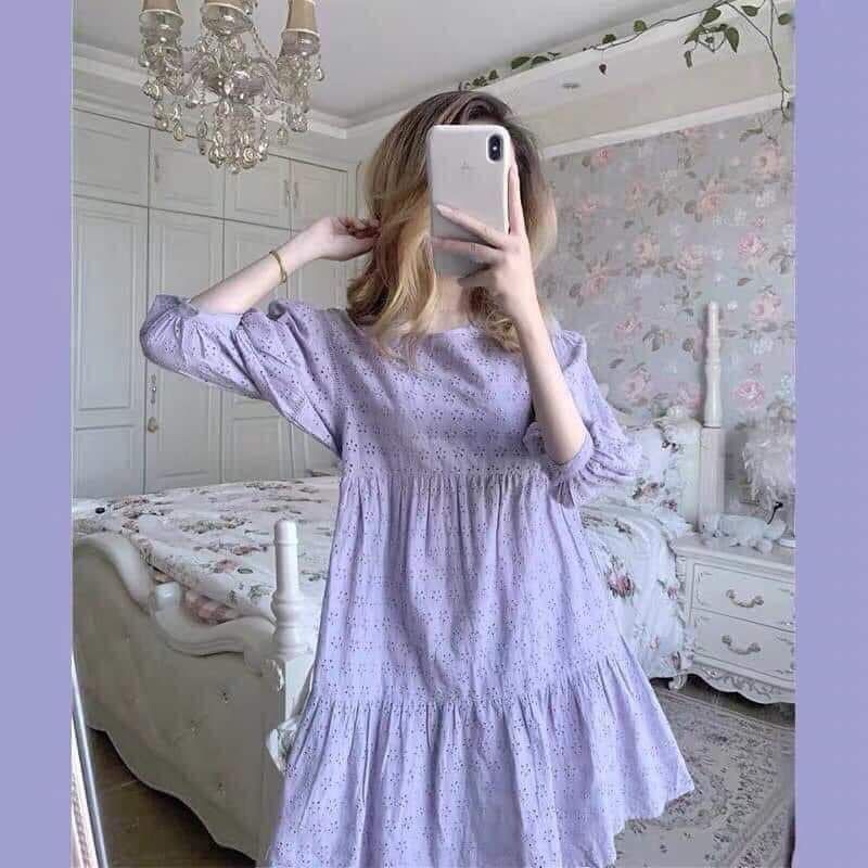Váy tím Babydoll