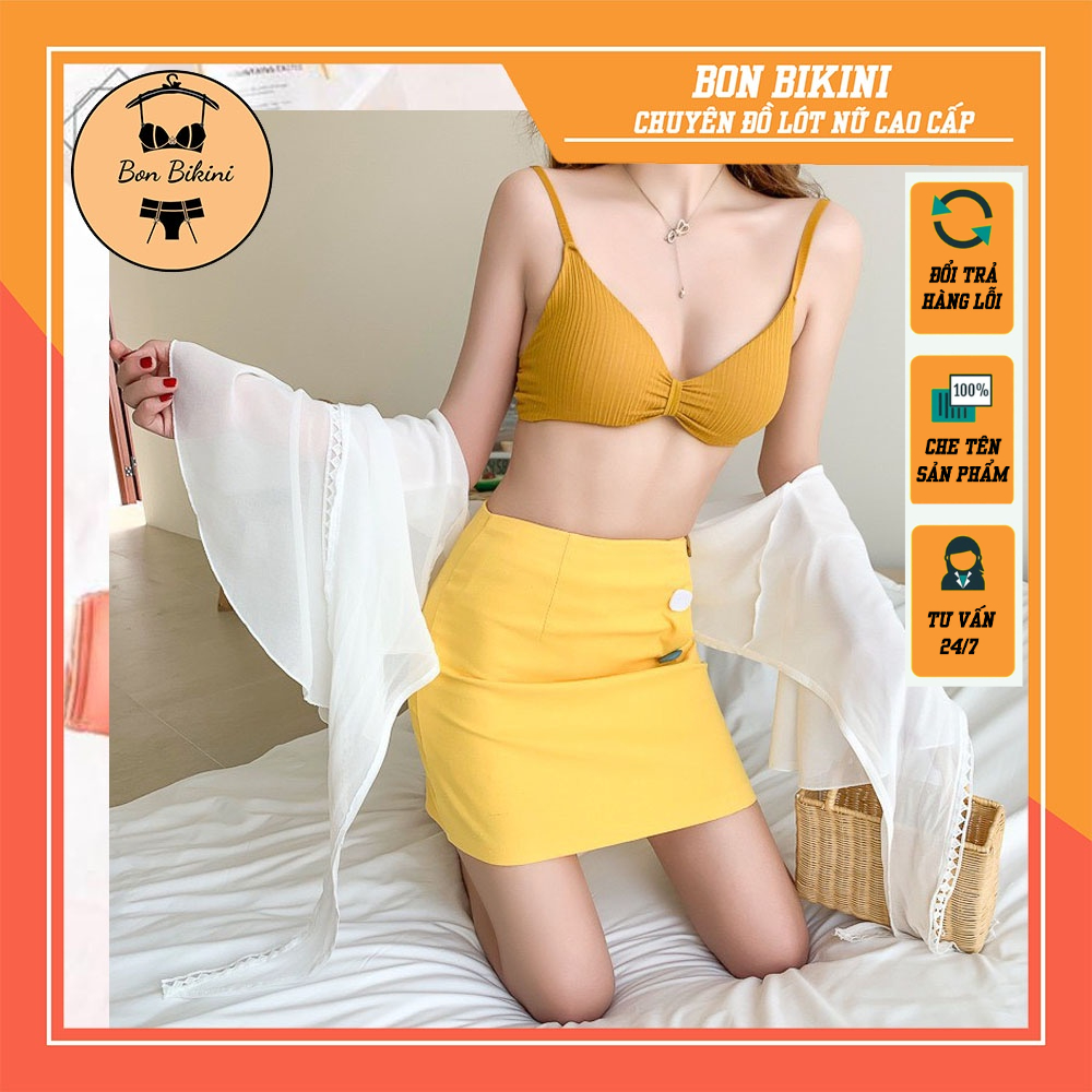 Áo Lót Nữ - Áo Bra Nữ 2 dây nâng ngực thắt nơ quyến rũ mẫu 1228