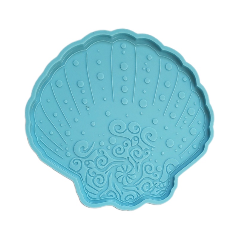 Sa Khuôn Silicon Làm Đế Lót Ly Bằng Resin Hình Vỏ Sò Diy