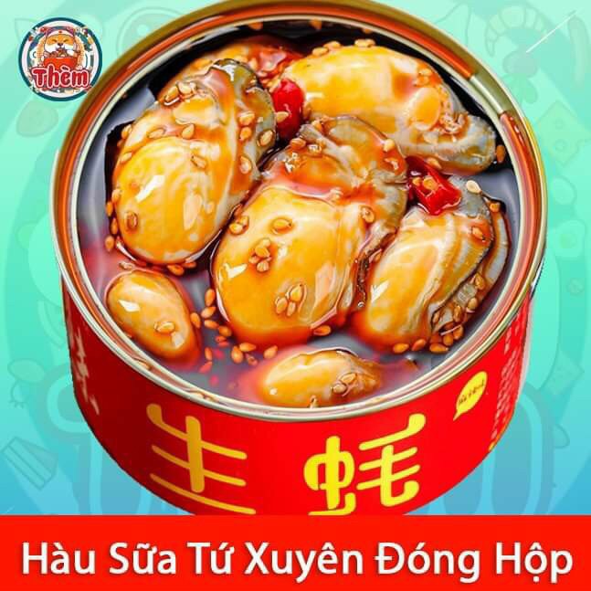 Hải Sản Đóng Hộp Tứ Xuyên Siêu Cay - Hộp 100gr - Đủ 7 Vị Bào Ngư-Tôm Hùm Đất-Hàu Sữa-Mực Trứng-Sò Điệp-Bạch Tuộc-Ốc Giác
