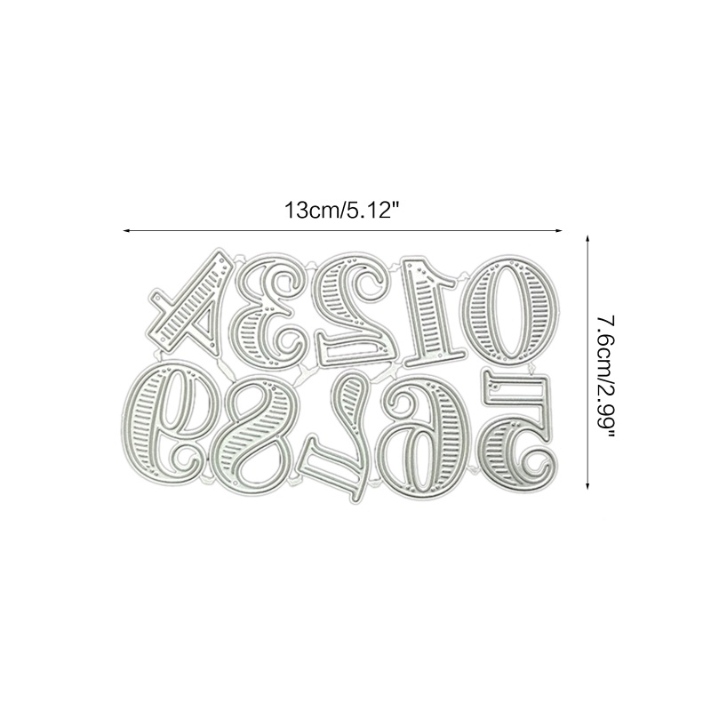 Khuôn Cắt Giấy Kim Loại Hình Chữ Số 0-9