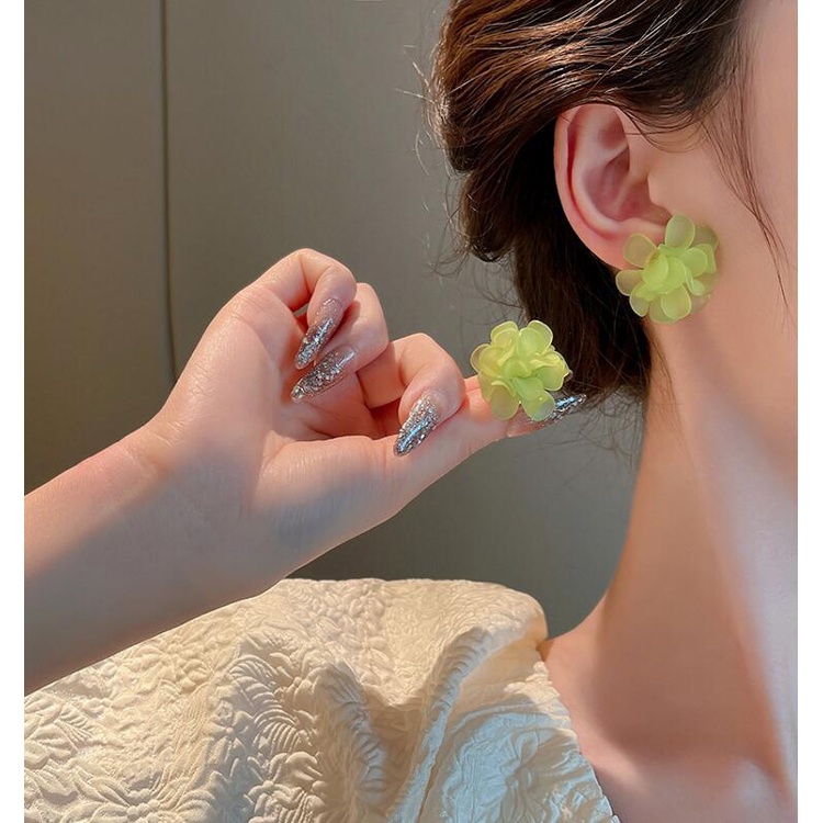 Bông Tai Mạ Bạc 925 Thiết Kế Đơn Giản Cho Nữ