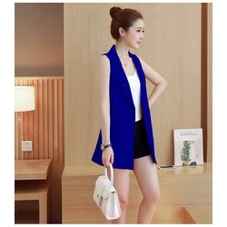 Áo khoác blazer Nữ From dài ghile không tay đi dự tiệc, dạo phố đi chơi, quẩy bar sang chảnh