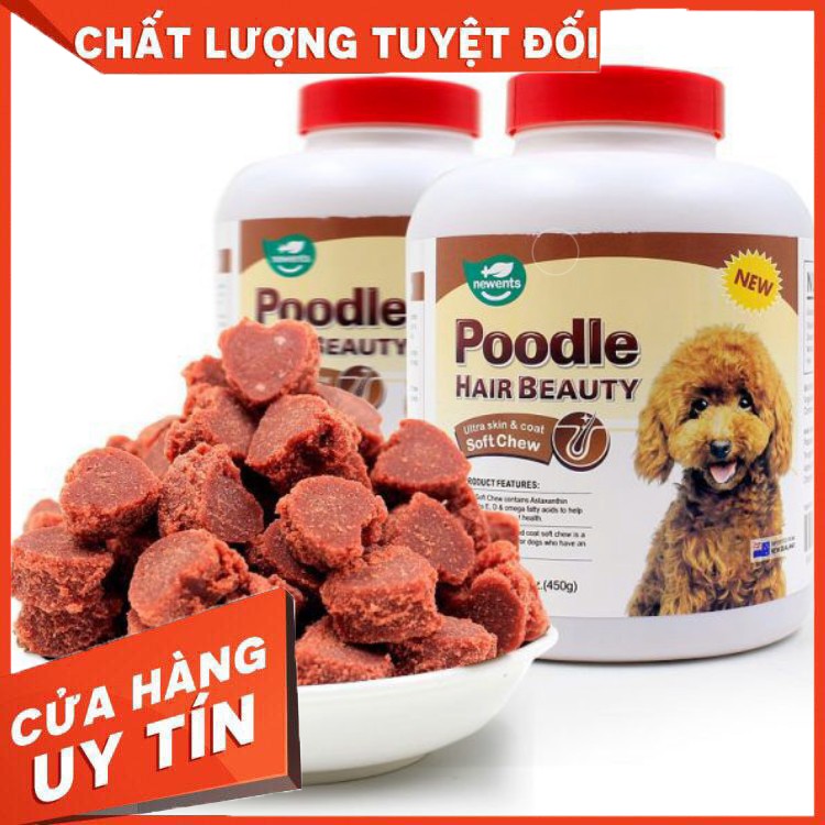 Combo 5 viên Poodle Hair Beauty - Viên dưỡng mượt lông, giữ màu, phục hồi màu lông cho chó Poodle