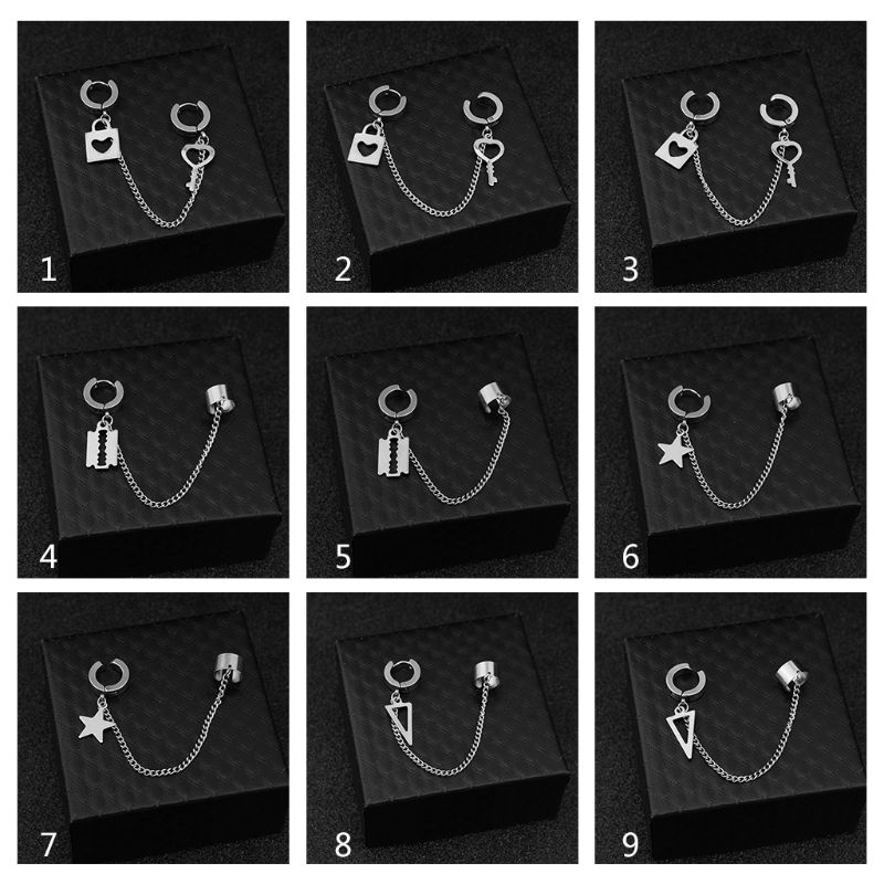 Khuyên tai phối chuỗi xích thời trang cá tính cho nữ