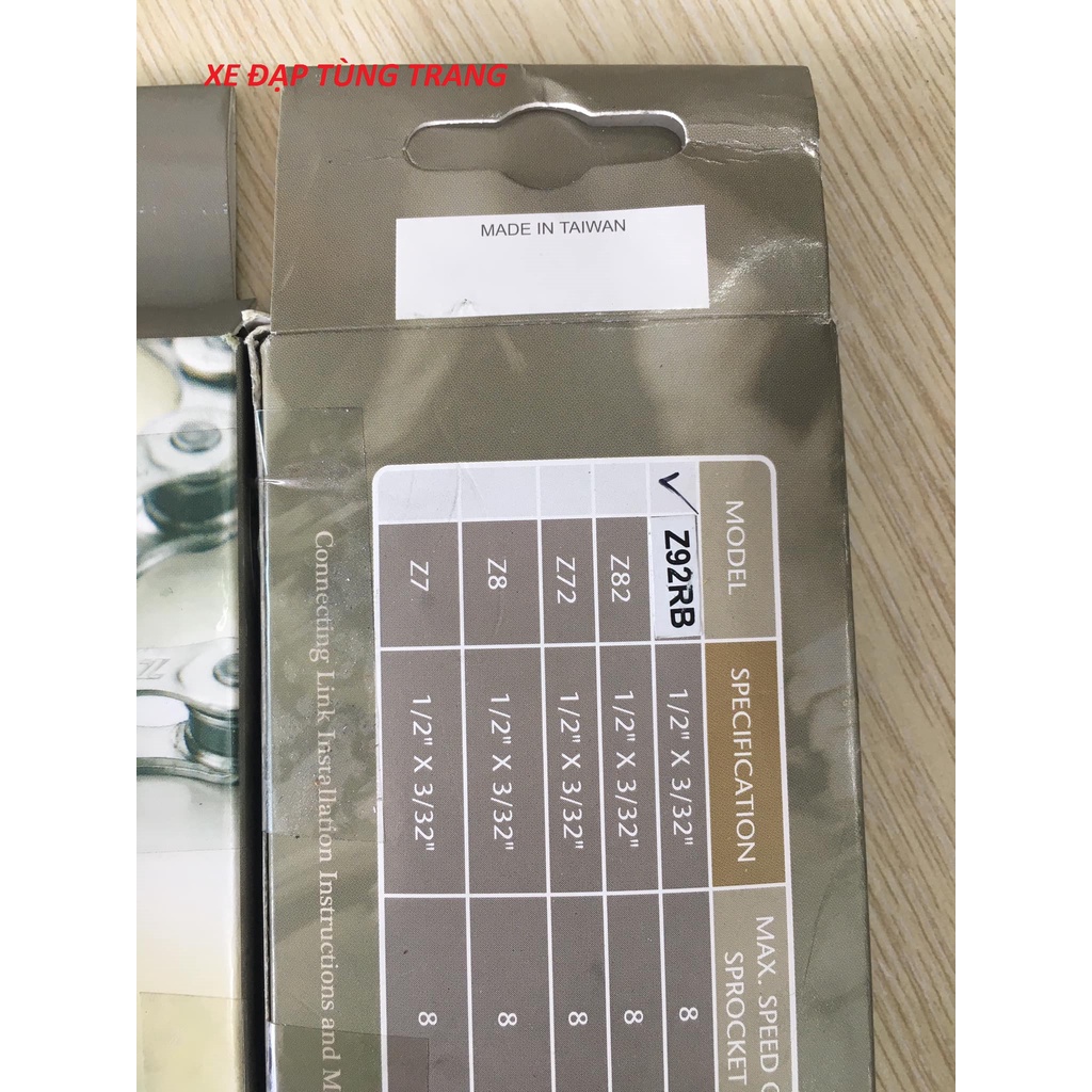 Xích sên 8 KMC / full hộp kèm khoá KMC . Made in Taiwan .