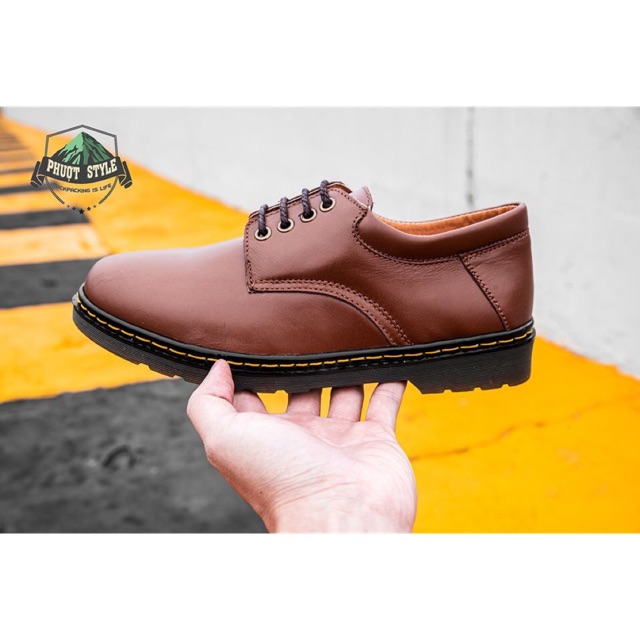 DR CLASSIC 1462 - Da bò thật -Nâu bò