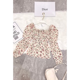 Áo hoa nhí cổ vuông