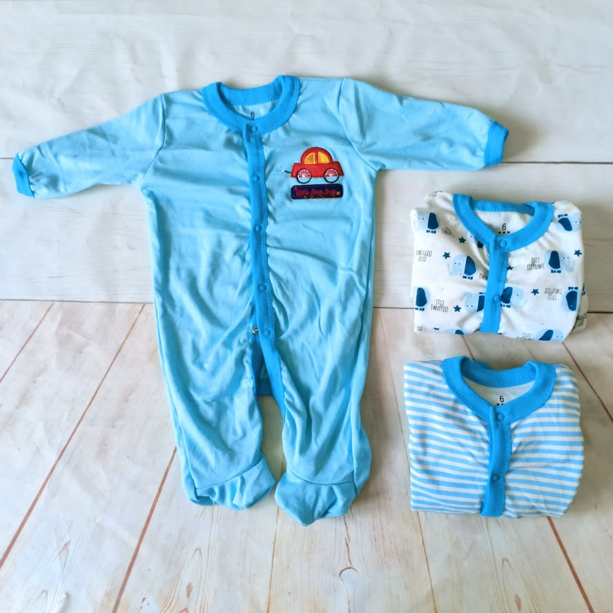 Set 3 bộ Body dài liền vớ CarterBaby cho bé 4-11kg/ Bodysuits em bé