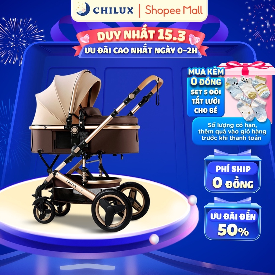 Xe đẩy cho bé Chilux V1.6 - 9 tính năng tiện dụng cho mẹ và bé [ngày 26 hàng về]