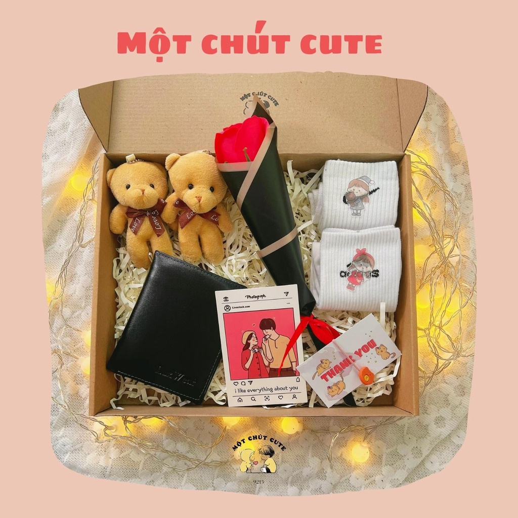 Set quà tặng Ví nam và quạt tặng sinh nhật, Valentine, 6/4 dành tặng bố, anh trai, anh người yêu-Một chút cute Shop