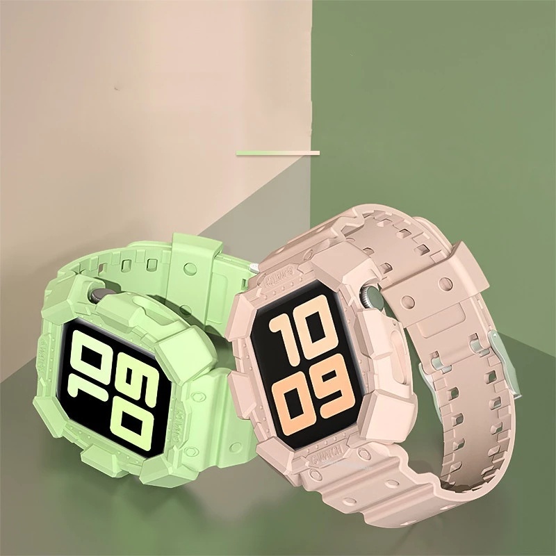 Bộ Dây Đeo Cao Su Silicone Mềm Cho iwatch series 49mm 45mm 44mm 42MM 41mm 40MM 38mm 8 7 6 SE 5 4 3 2 T500 Pro / d20