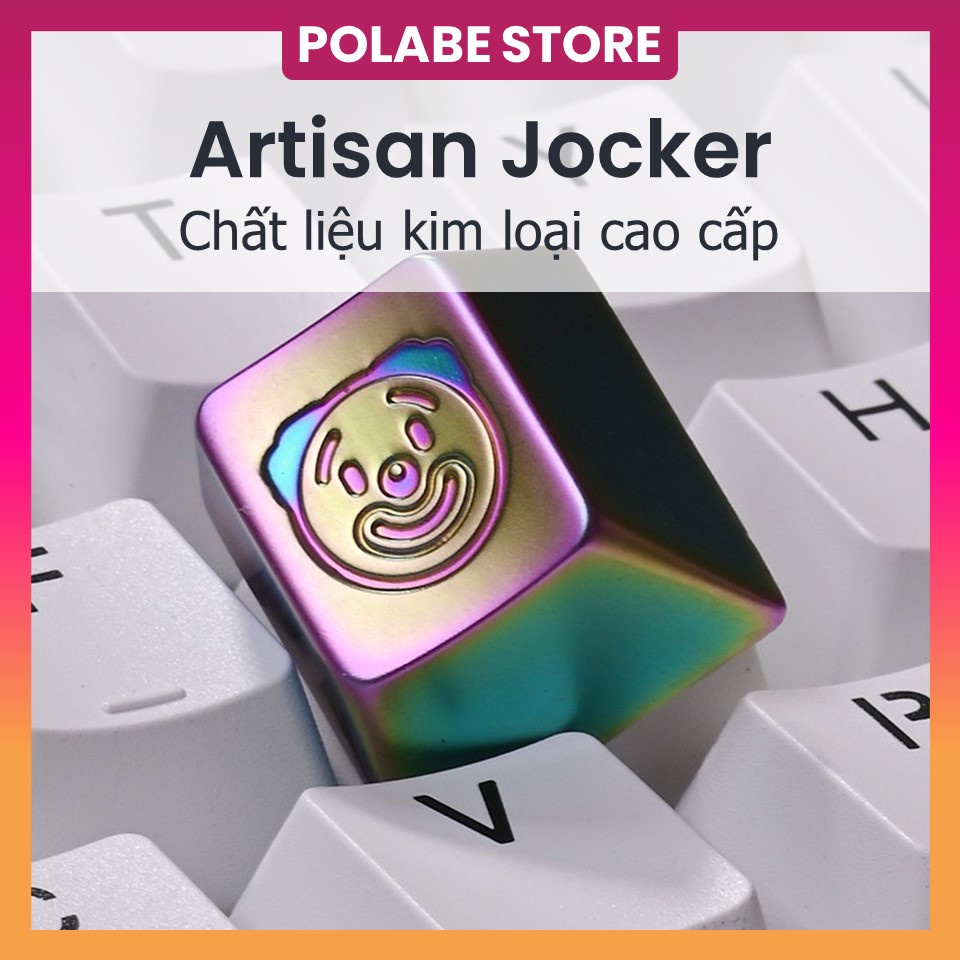 Nút bấm Artisan JOCKER Keycap bàn phím cơ Chất liệu kim loại cao cấp - Polabe Store