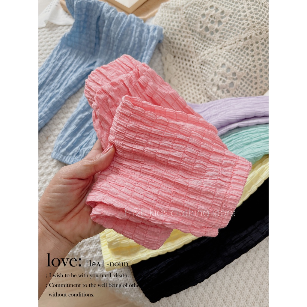 [HOT] Quần dài trơn chất xốp nhăn mềm cho bé (V771)