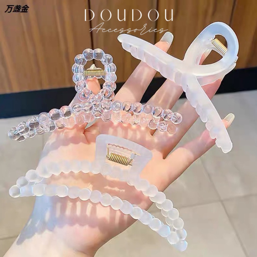 (XẢ KHO THANH LÝ) Phụ kiện kẹp tóc xinh DOUDOU Cặp tóc Kẹp càng cua Hàn Quốc cỡ lớn cho nữ thạch thời trang ZJ007