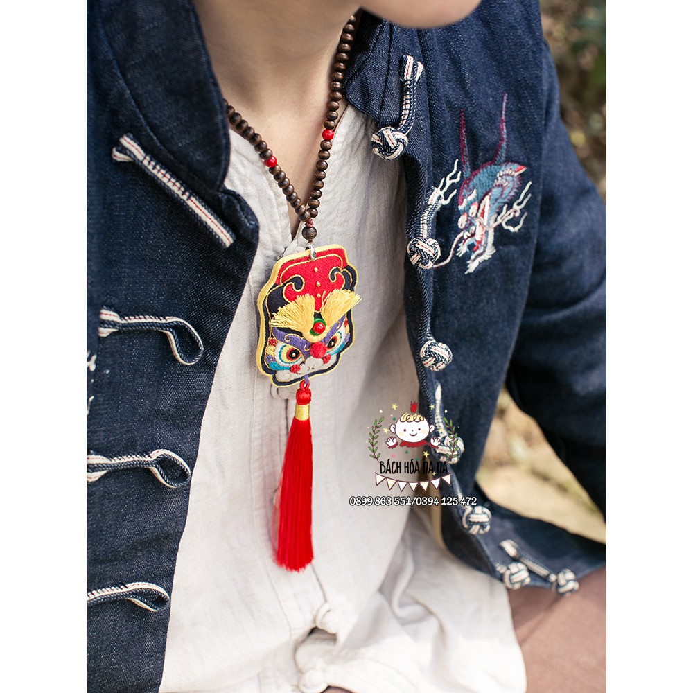 DIY / BỘ KIT TỰ THÊU TÚI THƠM HÌNH ĐẦU LÂN/THẺ RỒNG SỨC MẠNH/ THÊU TẶNG BẠN TRAI/ BÁCH HÓA NA NA