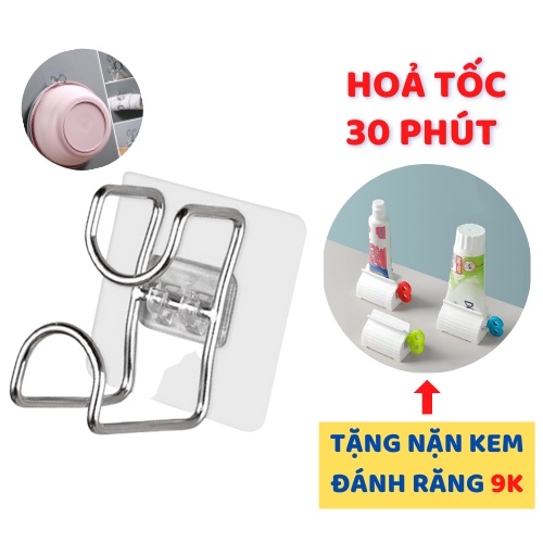 Kệ Giá Móc Treo Thau Chậu Dán Tường Đồ Dùng Nhà Bếp Bằng Inox 304