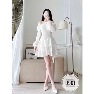 Bigsize Đầm cổ yếm tầng D961