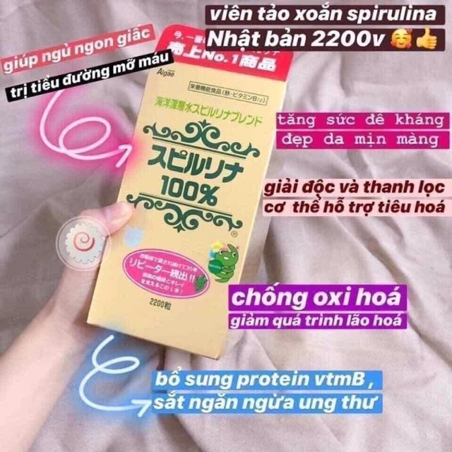 Tảo xoắn Spirulina Nhật Bản (bán lẻ dùng thử)