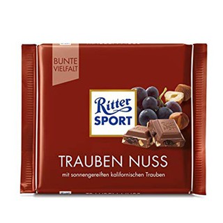 Socola Với Nho Khô & Hạt Phỉ (Trauben Nuss) hiệu Ritter Sport 100gr