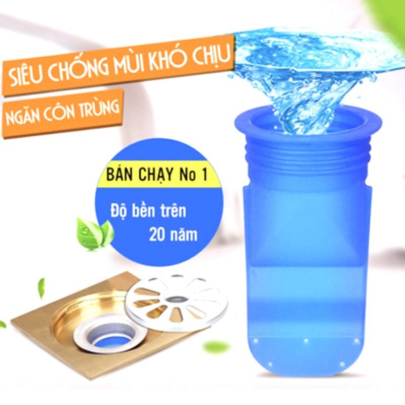 Silicone chống mùi nắp cống, ngăn côn trùng vi khuẩn nắp thoát sà, chống trào ngược - Nắp Inox