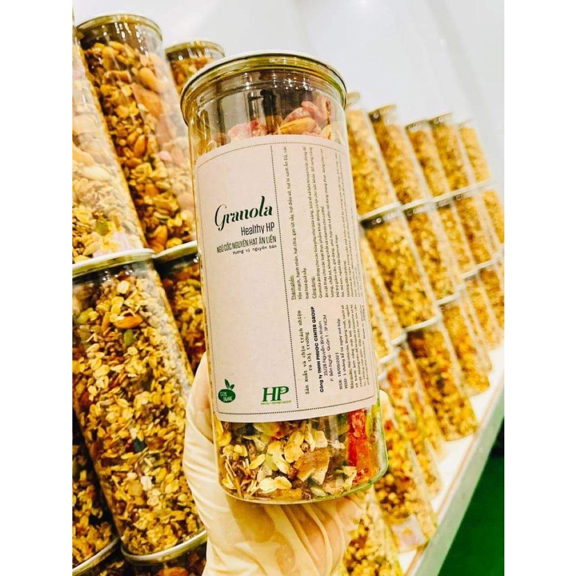 Ngũ cốc dinh dưỡng granola siêu hạt vị truyền thống - ăn kiêng, giảm cân không đường100%