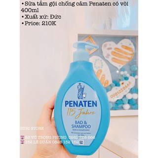Sữa tắm gội Penaten có vòi chống cảm 400ml