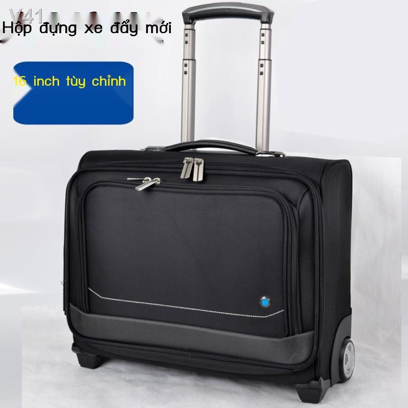 LH Tiếp viên hàng không 16 inch vali cậu bé kéo một bánh xe chiều nữ lên máy bay doanh nhân
