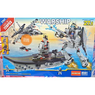 Lego Lele Brother 8561 Lắp Ráp Robot Tàu Sân Bay & Máy Bay Chiến Đấu 27 in 1 ( 728 Mảnh )