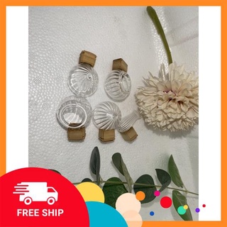 Cóng khứa thuỷ tinh lồng khuyên kèm tai tàu {giá rẻ}