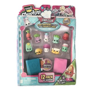 Bộ Đồ Chơi Thức Ăn Shopkins Season 6 Chef Club, 12 Pack (Mỹ)