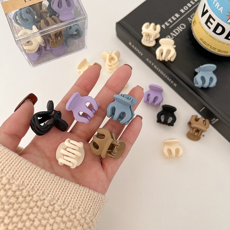 Set 10 Kẹp Tóc Đuôi Ngựa Mini Dễ Thương Phong Cách Hàn Quốc Cho Bé Gái