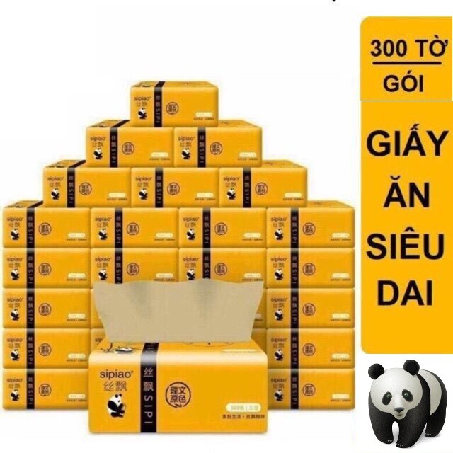 GIẤY ĂN GẤU TRÚC 30 GÓI HỘP ĐỎ (LOẠI TO)